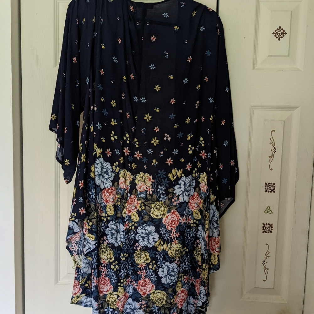 Torrid Navy Floral Duster